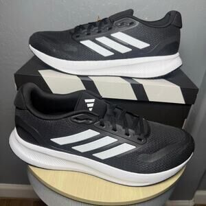 Adidas Mens Runfalcon 5, Black/White, US 10.5
